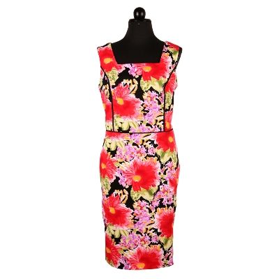 Rochie cu imprimeu floral Rosu