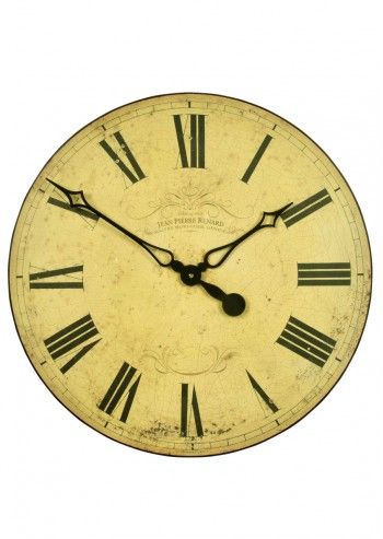 Roger Lascelles, Light Yellow Jean Pierre Renard Dial Wall Clock Roger Lascelles, Light Yellow Jean Pierre Renard Dial Wall Clock