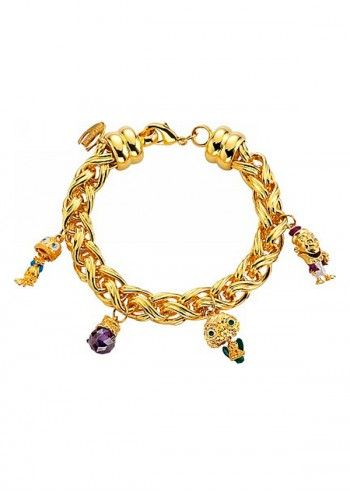 Just Cavalli, Woman Golden Charm Wide Bracelet