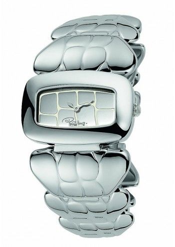 Roberto Cavalli, Woman Silvery Crocodile Watch