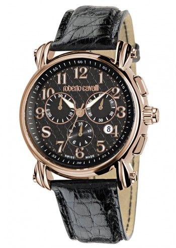 Roberto Cavalli, Unisex Black Celebration Watch