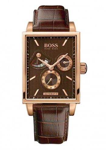 Hugo Boss, Man All Brown Leather Automatic Watch