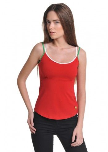 Ferrari, Woman Babydoll Red Top