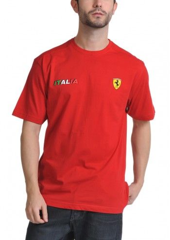 Ferrari, Man Italy Race Fine Red T-shirt