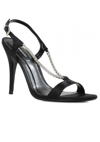 Arezzo, Lorna Black Leather Sandals