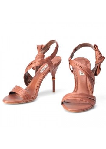 Arezzo, Leather Copper Elegant Sandals