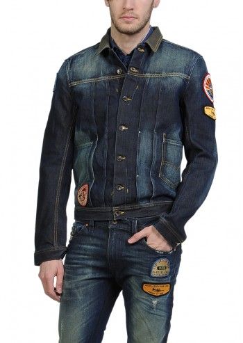 Diesel, Man Juzicon Faded Navy Denim Jacket