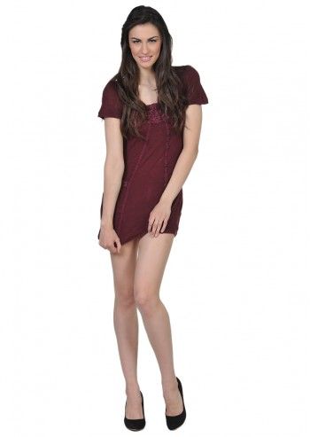 Pussycat London, Sweet Wine Burgundy Dress