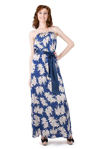 Rochie lunga cu imprimeu floral